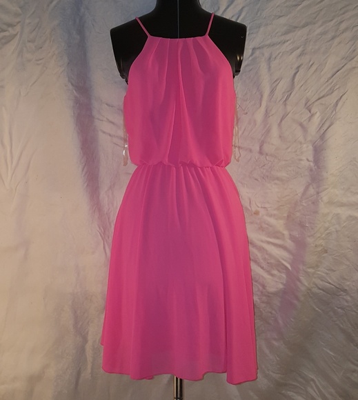 Hot Pink Strappy Dress